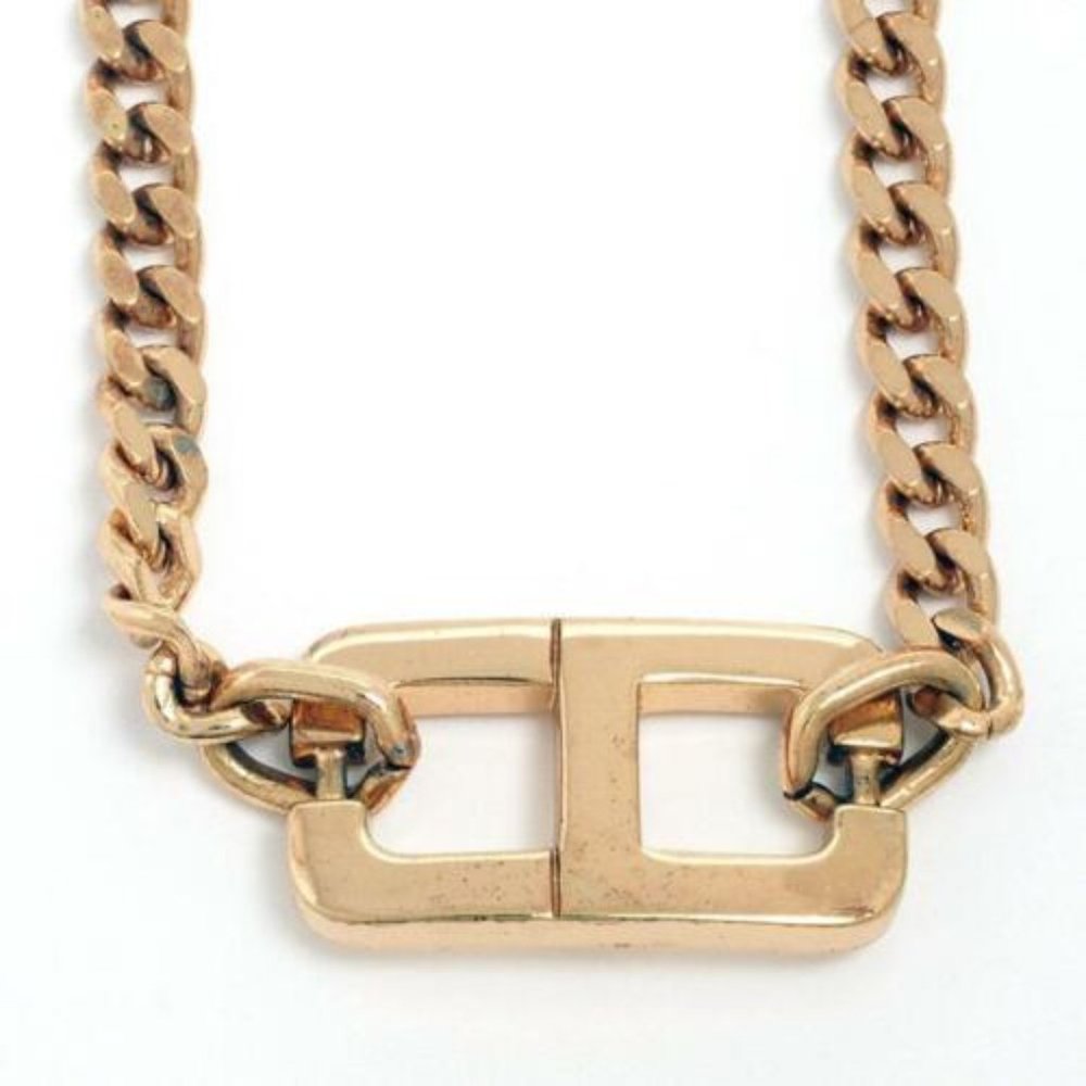 Christian Dior CD Motif Chain Bracelet Gold Plated
